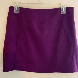 Diane Von Furstenburg plum mini skirt wool blend